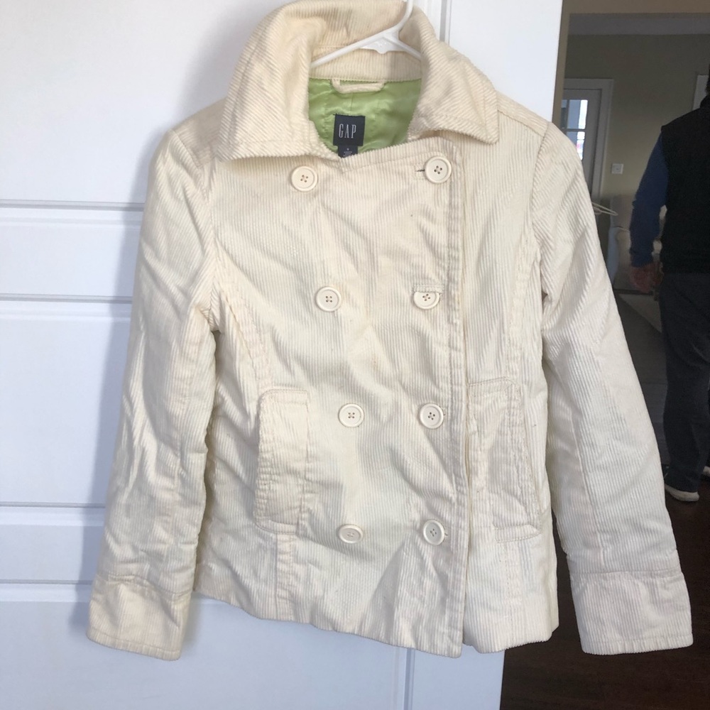Gap lightweight cream corduroy small jacket